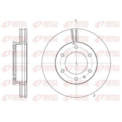 Billede af REMSA Bremseskive foraksel 302mm 32mm 6 ventileret 62526.10 Bremseskiver, Skivebremser