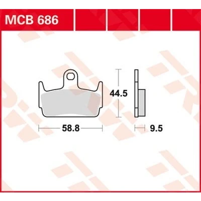 Billede af TRW Organic Allround MCB686 Bremseklodser