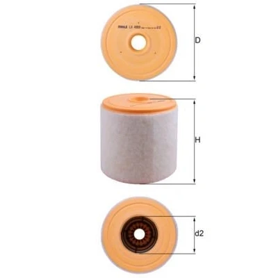 Billede af MAHLE ORIGINAL LX 4959 Luftfilter 158 160 Filterindsats AUDI: A6 C8 Sedan