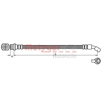Billede af METZGER 4110530 Bremseslange 343 SUZUKI: Jimny SUV