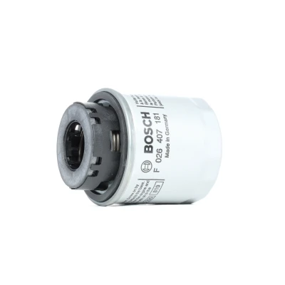 Billede af BOSCH F 026 407 181 Oliefilter 3/4&quot; 16 UNF 2B med to returløbs stop ventiler Påskruet filter VOLKSWAGEN: Golf 6, Scirocco III, 5, SKODA: Yeti