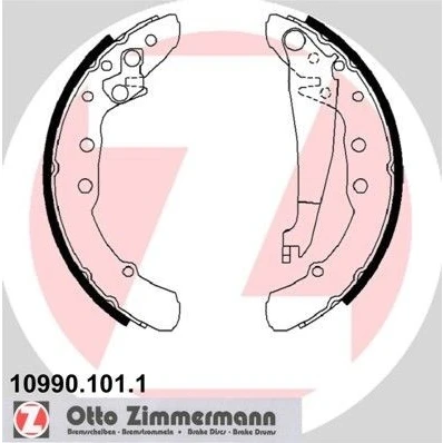 Billede af ZIMMERMANN 10990.101.1 Bremsebakker 230 40 med arm, Billede svarer til leveringsomfang VOLKSWAGEN: GOLF 2, 3, Caddy 1 Pickup
