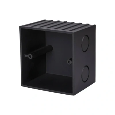 Billede af SLV Mobala indbygningsboks, bredde 8 cm, sort, plast