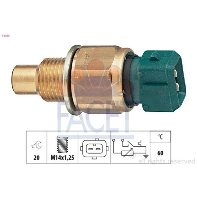 Billede af FACET 7.3560 Kølevæsketemperatur Sensor Made in Italy OE Equivalent PEUGEOT: Boxer Bus, CITROËN: Jumper I Van