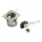 Billede af Downlight gu10 børstet stål firkantet m/kip 418