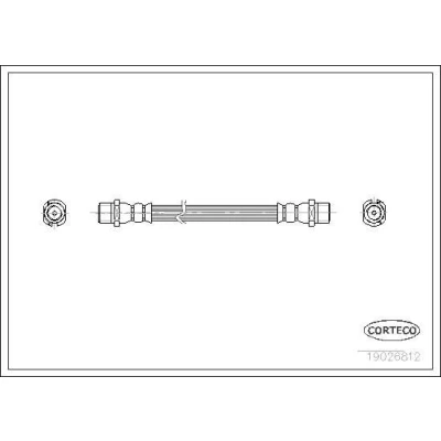 Billede af CORTECO 19026812 Bremseslange bagaksel 220 OPEL: Astra G CC, Zafira A