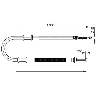 Billede af BOSCH 1 987 482 590 Håndbremsekabel 1788