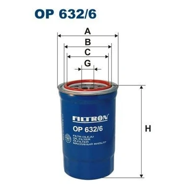 Billede af FILTRON OP 632/6 Oliefilter 3/4 16 UNF Påskruet filter HYUNDAI: i30 I Hatchback, Tucson, Stationcar, KIA: cee‘d Hatchback