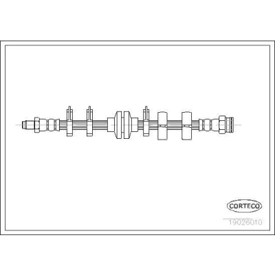 Billede af CORTECO 19026010 Bremseslange foraksel 385