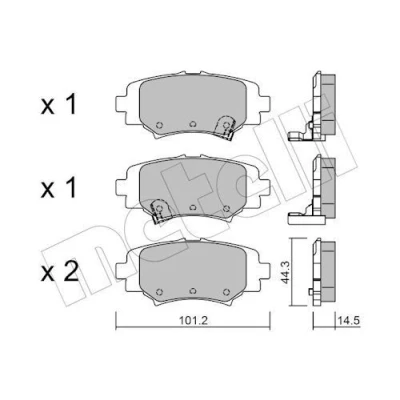 Billede af Bremseklodser METELLI 22 0993 0