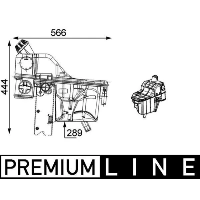 Billede af MAHLE ORIGINAL CRT 54 000P Ekspansionsbeholder med låg RENAULT TRUCKS: Midlum