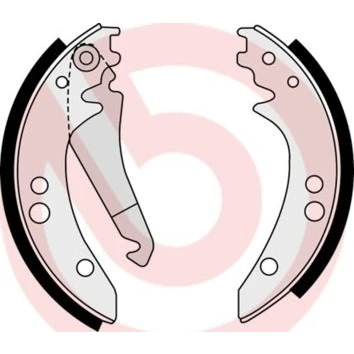 Billede af BREMBO S 50 514 Bremsebakker 230 36 med håndbremsegreb MERCEDES BENZ: T1 Bus