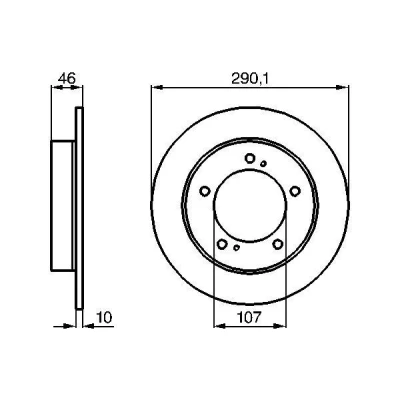 Billede af BOSCH 0 986 478 377 Bremseskiver 289,5 10 5 139,7 fuldstændigt olieret SUZUKI: SJ 413, Samurai SUV