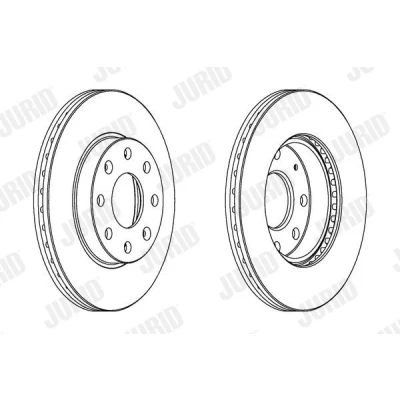 Billede af JURID 563019JC Bremseskiver 236 20 4 100 ventileret coatet med skruer CHEVROLET: Spark, Aveo Hatchback, / Kalos SAAB: 9 5 Stationcar