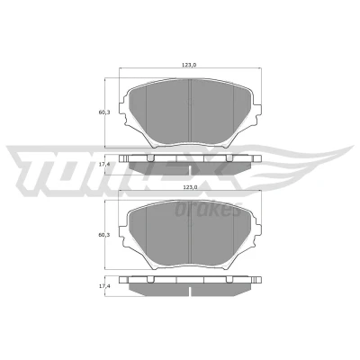 Billede af TOMEX brakes TX 13 85 Bremseklodser foraksel TOYOTA: RAV4 II SUV