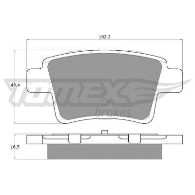Billede af TOMEX brakes TX 14 82 Bremseklodser bagaksel CITROËN: C4 I Grand Picasso, Picasso 1