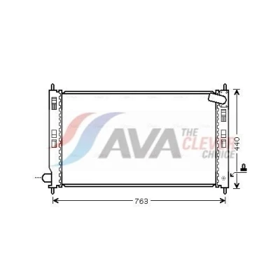 Billede af PRASCO MT2201 Radiator Aluminium 700 415 23 Mekanisk fuget køleripper MITSUBISHI: ASX SUV, Lancer 8, 8 Limousine