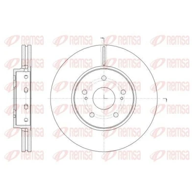 Billede af REMSA Bremseskive foraksel 300mm 26mm 5 ventileret 62513.10 5531157L00,5531157L01 Bremseskiver, Skivebremser