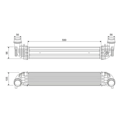 Billede af VALEO 818690 Intercooler Aluminium uden sensor OPEL: Astra K Sports Tourer
