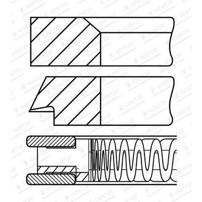 Billede af GOETZE ENGINE 08 424600 00 Stempelringsæt 74