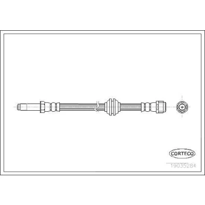 Billede af CORTECO 19035284 Bremseslange foraksel 545 M10X1 MERCEDES BENZ: Vito Mixto