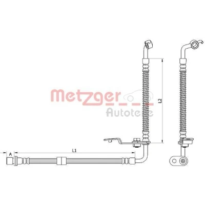 Billede af METZGER 4110878 Bremseslange 255, 270 MAZDA: 6 Sedan
