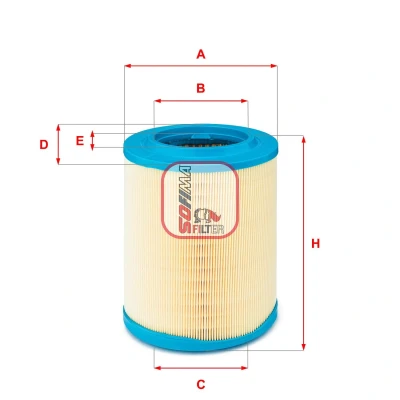 Billede af SOFIMA S 7606 A Luftfilter 245 192, 142 Filterindsats ALFA ROMEO: 159 Sportwagon, Sedan, Brera