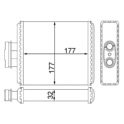 Billede af MAHLE ORIGINAL AH 75 000S Varmeveksler VOLKSWAGEN: Polo V Hatchback