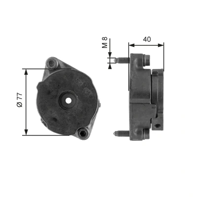 Billede af GATES FleetRunner Micro V Kit T38345 Strammehjul VOLKSWAGEN: TRANSPORTER 4, 4 Bus, GOLF 3, AUDI: 80 B4 Avant