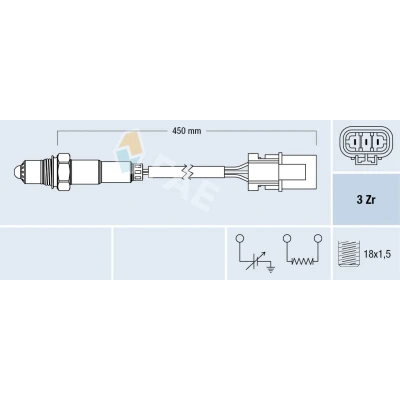 Billede af FAE 77122 Lambdasonde opvarmet NISSAN: MICRA 2
