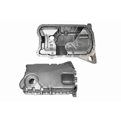 Billede af VAICO V10 2294 Bundkar med olieaftapningsskrue tætningsring, hul til olie niveau sensor, uden bundkarpakning Aluminium Original Quality