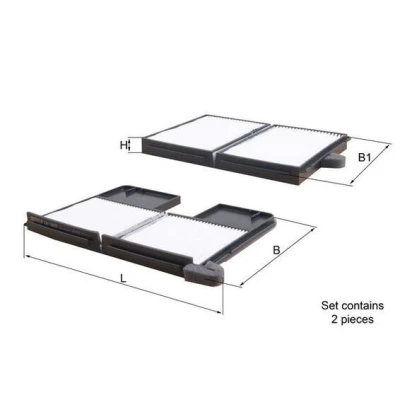 Billede af Filter, indvendig luft KNECHT LA 186/S