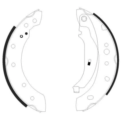 Billede af TEXTAR 91061800 Bremsebakker 203,2 38 med håndbremsegreb PEUGEOT: 206+ Hatchback, 206 SW