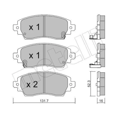 Billede af Bremseklodser METELLI 22 0750 0