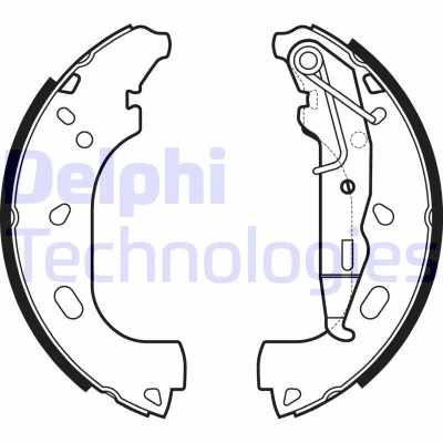 Billede af DELPHI LS2167 Bremsebakker 230 40, 42 OPEL: Astra H Hatchback, GTC