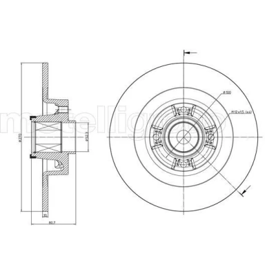 Billede af Bremseskive CIFAM 800 804