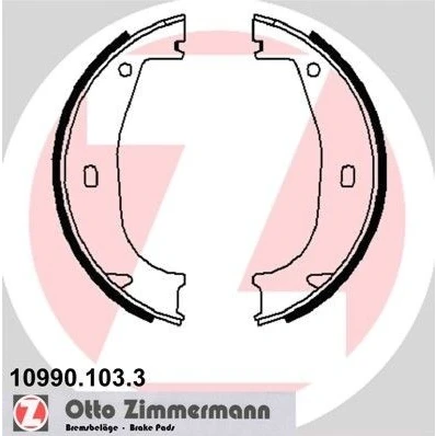 Billede af ZIMMERMANN 10990.103.3 Håndbremseklodser Billede svarer til leveringsomfang BMW: 3 Coupe, Cabriolet, Sedan