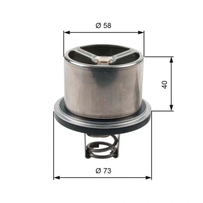 Billede af GATES TH07882 Termostat 82 Metal uden hus BMW: 5 Sedan