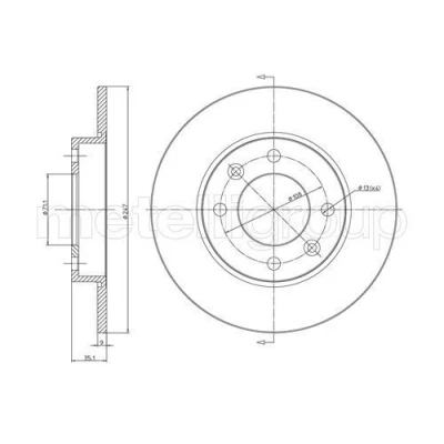 Billede af Bremseskive METELLI 23 0567C
