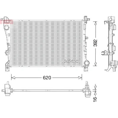 Billede af DENSO DRM09046 Radiator 620 392 16