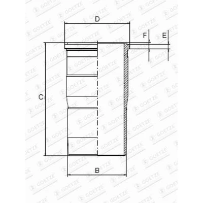 Billede af GOETZE ENGINE 15 451190 00 Cylinderforing