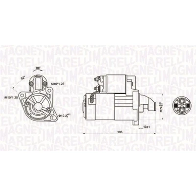 Billede af MAGNETI MARELLI 063721096010 Starter 12 1 PEUGEOT: 206 Hatchback, MAZDA: 323 F 6