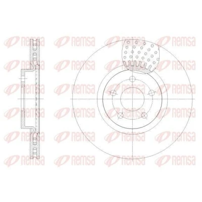 Billede af REMSA Bremseskive FORD: Transit Connect V408 Van foraksel 25mm 5 ventileret 62549.10 2252905,2252907,2279489,2279490 Bremseskiver, Skivebremser
