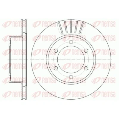 Billede af REMSA 6562.10 Bremseskiver foraksel 319, 319 22 6 ventileret TOYOTA: Land Cruiser Prado 90