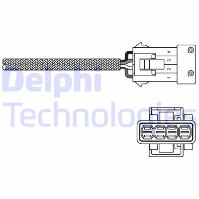 Billede af DELPHI ES20255 12B1 Lambdasonde pladesonde, opvarmet VOLVO: V70 I, 850 Stationcar, S70, SAAB: 9 5 Sedan, 3 Hatchback