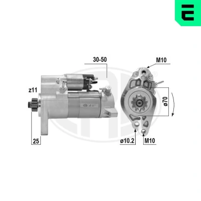 Billede af ERA 221087A Starter 12V 1,9kW 11 30,50 70mm LAND ROVER: Range Rover 4