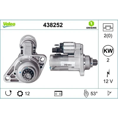 Billede af VALEO 438252 Starter 12 2 NEW ORIGINAL PART SKODA: Octavia Combi, II Hatchback, 3 Schrägheck, SEAT: Leon III Hatchback