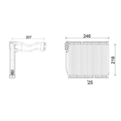Billede af MAHLE ORIGINAL AE 161 000P Fordamper uden ekspansionsventil