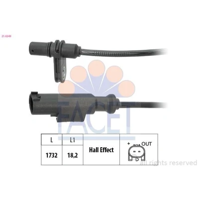 Billede af FACET 21.0249 ABS Sensor 1732 MERCEDES BENZ: Sprinter 3.5 T Ladvogn/Chassis