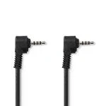 Billede af AV kabel 3.5 mm Hanstik Nikkelplateret 2.00 m Runde PVC Sort